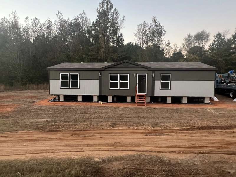 Completed double-wide mobile home pad - Lonestar Landworks Kilgore TX